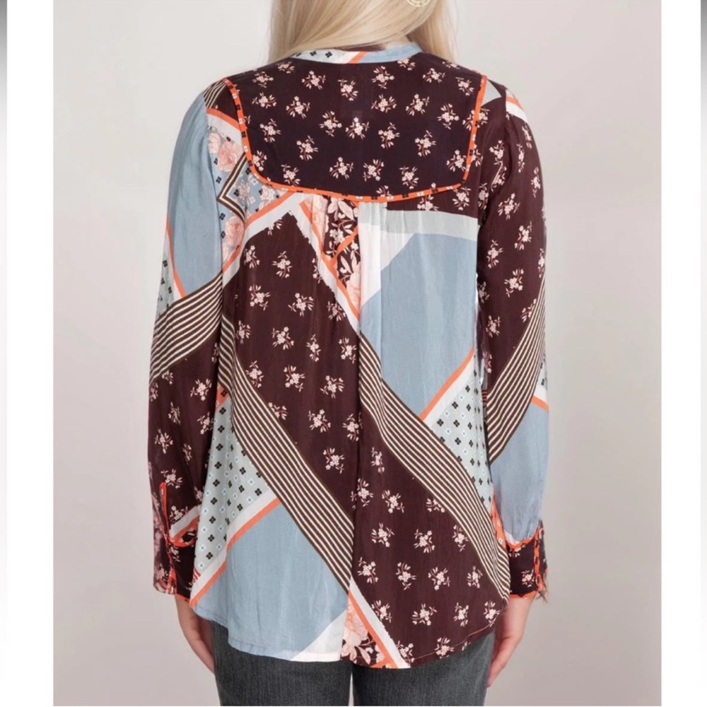 Johnny Was Multicolor Patchwork Blouse - image 2